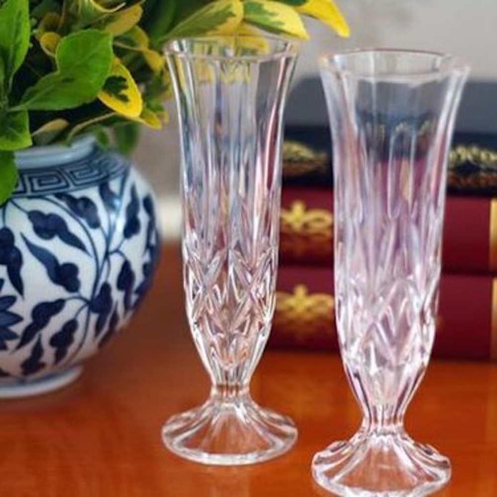 Royal Crystal Rock Lead Crystal Bud Vase 6.5" Tall
